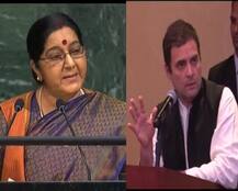 कांग्रेस के कामों की तारीफ के लिए राहुल ने सुषमा को \'धन्यवाद\' कहा