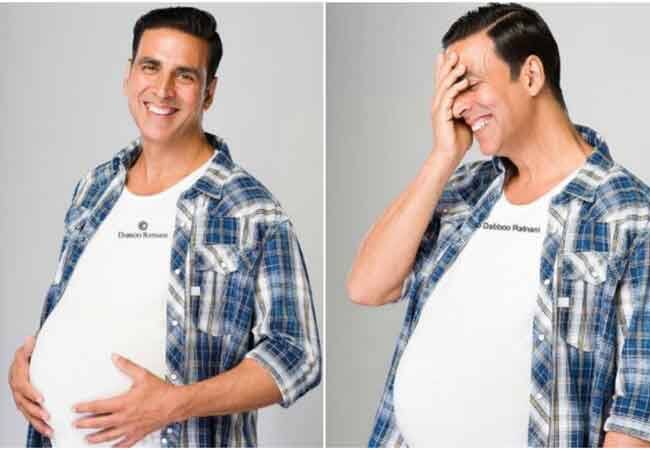 तस्वीरों में आप बॉलीवुड के खिलाड़ी अक्षय कुमार को देख सकते हैं. अक्षय की इन तस्वीरों को देखकर आपको हैरानी हो सकती है. आप साफ देख सकते हैं कि इन तस्वीरों में वे प्रेग्नेंट दिख रहे हैं. बीते समय में एक्शन से कॉमेडी की तरफ मुड़े अक्षय ने दर्शकों को हंसाने की तमाम कोशिशें की हैं. हाल ही में आई उनकी फिल्म जॉली एलएलबी- 2 में भी कॉमेडी का खासा तड़का था