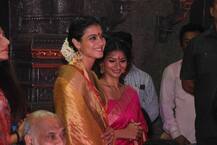 दुर्गा पूजा के मौके पर परिवार संग पंडाल पहुंची काजोल, लिया मां दुर्गा का आशीर्वाद