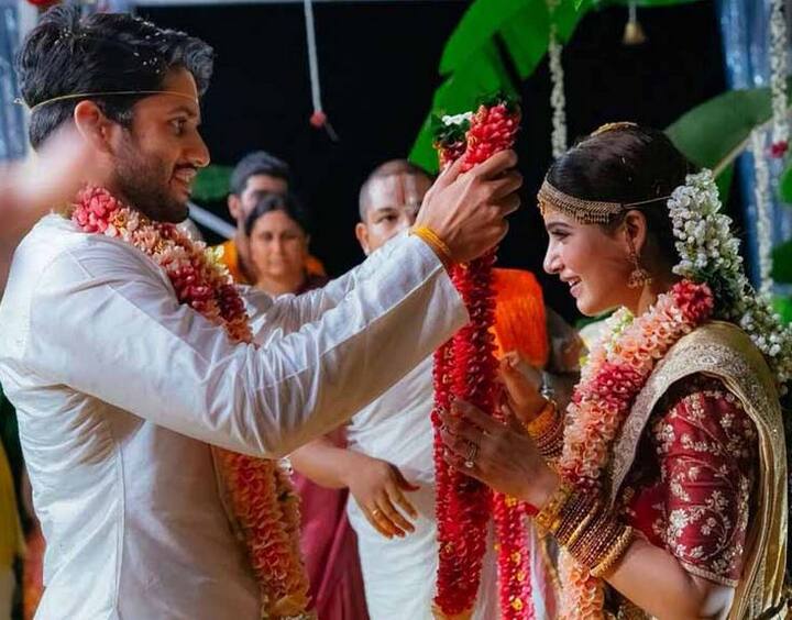 सामंथा रूथ प्रभु- 2012 में आई फिल्म 'मक्खी' में मुख्य भूमिका निभाने वाली अभिनेत्री सामंथा रूथ प्रभु ने नागा से इसी शुक्रवार को शादी के बंधन में बंध गई हैं. एक्ट्रेस सामंथा और नागा दोनों ही तेलुगू और तमिल फिल्म इंडस्ट्री के जाने माने चेहरे हैं. कल करवाचौथ है. देखना होगा कि इन दोनों का पहला करवाचौथ कैसा होगा. 