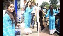 देसी लुक में नज़र आईं श्रीवेदी की बड़ी बेटी जाह्नवी