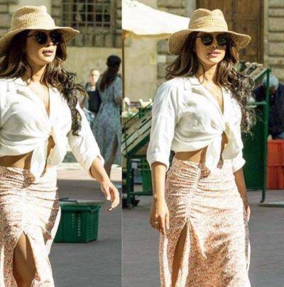 बताते चलें कि अमेरिका में उनकी आने वाली फिल्म Isn't It Romantic की शूटिंग भी चल रही है. लेकिन उनकी ये तस्वीरें अमेरिकी टीवी पर धमाल मचाने वाली उनकी सीरीज़ क्वॉन्टिको की है.