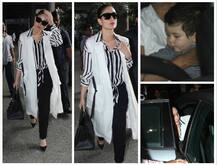 दिवाली सेलिब्रेट करने के लिए बेटे तैमूर के साथ मुंबई वापस लौटीं करीना कपूर, देखें तस्वीरें