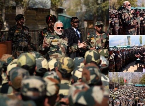 Pm Modi Celebrates Diwali Among Soldiers Says Armies Is My Family गुरेज में जवानों के साथ मोदी ने मनाई दिवाली, कहा- 'सेना ही मेरा परिवार है'