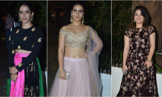 खास बात ये रही कि पार्टी में आमिर खान की ऑनस्क्रीन बेटियों ने खूब रौनक बढ़ाई. (तस्वीर: मानव मंगलानी)