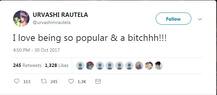 उर्वशी रौतेला का ट्विटर अकाउंट हैक, हुए आपत्तिजनक ट्वीट