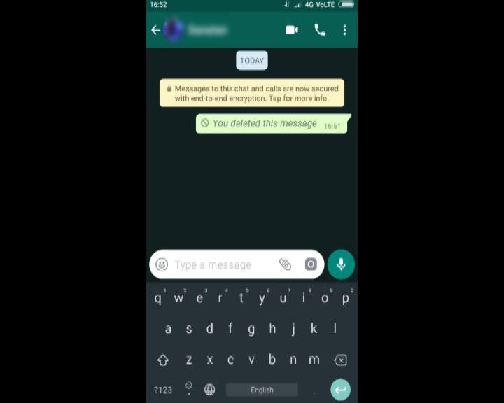  हालांकि यह फीचर आप मैसेज भेजने के 7 मिनट बाद तक ही इस्तेमाल कर सकते हैं. अगर आप 7 मिनट तक मैसेज डिलीट नहीं करते हैं तो 'डिलीट फॉर एवरीवन' का फीचर इस्तेमाल नहीं कर पाएंगे. इस फीचर का इस्तेमाल करने के लिए आपको व्हाट्सएप का लेटेस्ट वर्जन एप स्टोर से डाउनलोड करना होगा. 'डिलीट फॉर एवरीवन' फीचर एंड्रॉयड और iOS दोनों यूजर्स के लिए शुरू किया जा चुका है.