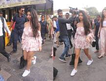 पापा शाहरुख का बर्थडे मना कर लौटीं सुहाना, अदाएं देख फैंस के उड़े होश 