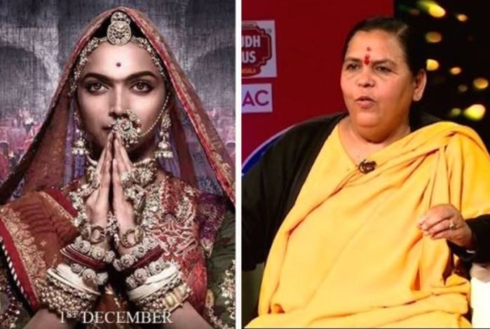 Padmavati Row: Union Minister Uma Bharti’s suggestion to end the controversy फिल्म ‘पद्मावती’ के विवाद में कूदीं केंद्रीय मंत्री उमा भारती, चिट्ठी लिखकर जताया विरोध