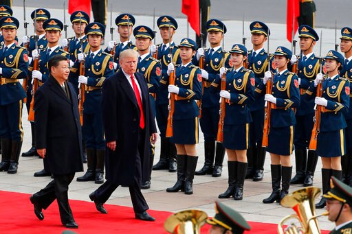Donald Trump receives huge welcome in China, North Korea and business discussed ट्रंप का चीन में हुआ भव्य स्वागत, उत्तर कोरिया-व्यापार रहे प्रमुख मुद्दे