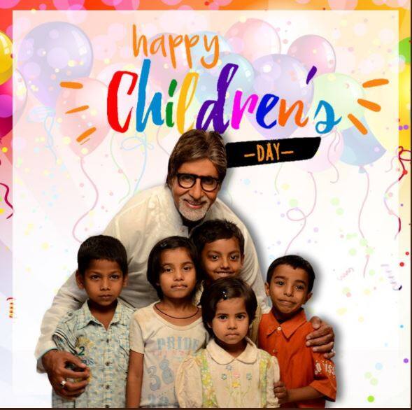 अमिताभ बच्चन ने लिखा- बाल दिवस की शुभकामनाएं. सभी को प्यार और वे सभी सुरक्षित और शिक्षित हों और उनकी परवाह हो.