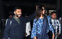 IIFI से लौटते वक्त एयरपोर्ट पर मस्ती करते दिखे सोनम कपूर के \'प्रेमी\' आनंद