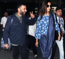 IIFI से लौटते वक्त एयरपोर्ट पर मस्ती करते दिखे सोनम कपूर के \'प्रेमी\' आनंद