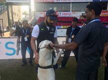 नागपुर में \'कुत्ते\' के साथ कैप्टन विराट ने की मस्ती