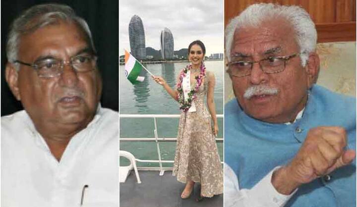 मिस वर्ल्ड 2017 का खिताब जीतने वाली हरियाणा की मानुषी छिल्लर को पुरस्कृत और सम्मानित किए जाने को लेकर हरियाणा के पूर्व और मौजूदा मुख्यमंत्रियों के बीच जंग छिड़ गई है. पूर्व मुख्यमंत्री भूपिंदर सिंह हुड्डा ने कहा है कि ओलंपिक खिलाडियों की तरह मानुषी को भी सरकार की तरफ से छह करोड़ रुपये, जमीन और नौकरी मिलनी चाहिए.