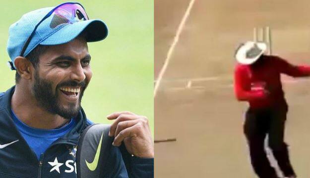 Ravindra Jadeja posts video of umpire dancing on field, goes viral मैच के दौरान ही अंपायर ने लगाए ठुमके, रविंद्र जडेजा ने पोस्ट किया वीडियो!