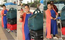 Photos: गोवा में होगी भारती सिंह की शादी, एयरपोर्ट पर हुईं कैमरे में कैद