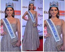 मिस वर्ल्ड बनने के बाद पहली बार फिल्मी सितारों के साथ रेड कार्पेट पर उतरीं मानुषी छिल्लर