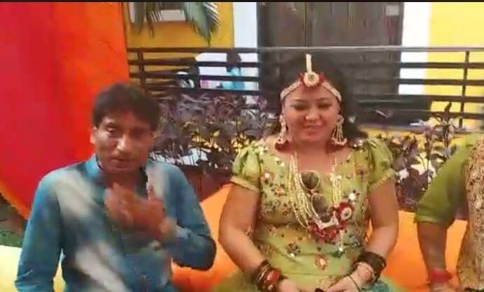 भारती-हर्ष की मेंहदी सेरेमनी में राजू श्रीवास्व भी नजर आए..