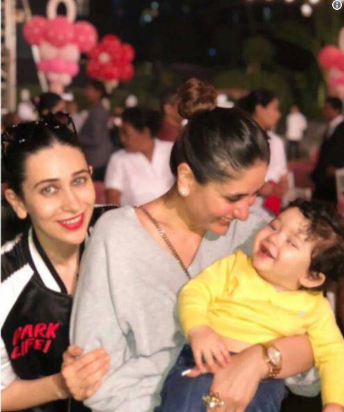 तैमूर ने पार्टी में जमकर मस्ती की और मम्मी करीना की गोद में खूब मस्ती करते नजर आए. Photo (Manav Manglani)