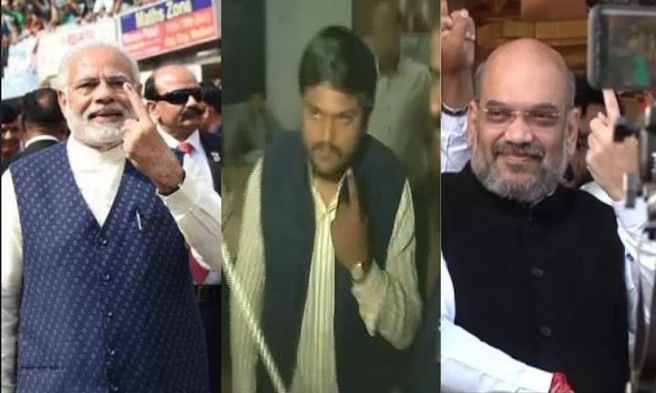 Gujarat Polls: PM Modi, Amit Shah, LK Advani cast their vote in last phase election गुजरात चुनाव के अंतिम चरण में पीएम मोदी, अमित शाह, हार्दिक समेत कई दिग्गजों ने डाले वोट