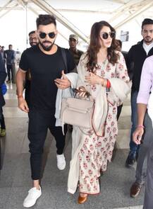 Photos: मायानगरी मुंबई में पहुंचे विराट-अनुष्का, दोनों ने काले चश्मे में ऐसे दिखाया स्वैग