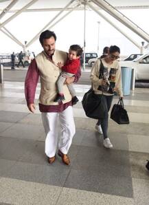 बेटे तैमूर का बर्थडे सेलिब्रेट कर मुंबई लौटे सैफ-करीना, देखें तस्वीरें