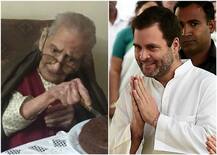 107 साल की अपनी फैन को \'हैंडसम\' राहुल गांधी ने दी \'जादू की झप्पी\'