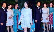 \'विरुष्का\' के रिसेप्शन में White ड्रेस में डॉल लग रही थीं सचिन की बेटी सारा तेंदुलकर, देखिए तस्वीरें