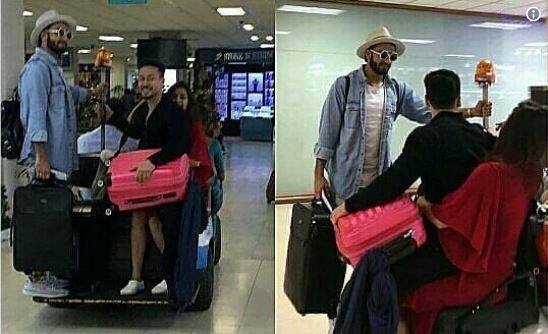 टाइगर और दिशा श्रीलंका के लिए रवाना भी हो गए हैं ऐसे में सोशल मीडिया पर टाइगर और दिशा का अनूठा ही अंदाज वायरल हो रहा है. दरअसल, सोशल मीडिया पर वायरल हो रही तस्वीर में टाइगर दिशा की गोद में बैठे हैं और उनके साथ रणवीर सिंह भी मौजूद हैं.