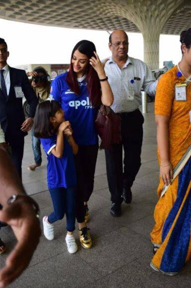 ऐश्वर्या और आराध्या के साथ इस बार अभिषेक बच्चन नजर नहीं आए. (तस्वीर: मानव मंगलानी)