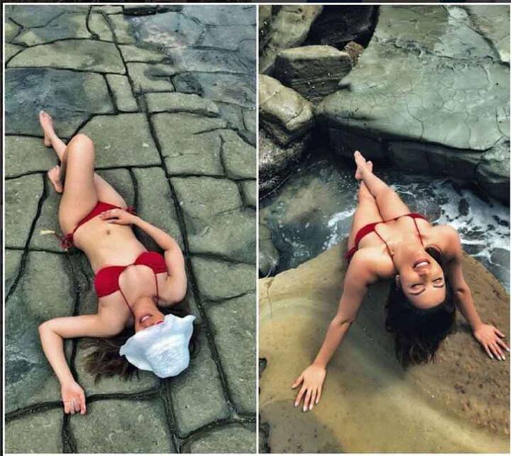 शमा सिकंदर ने ये तस्वीर शेयर करते हुए लिखा, ‘किसी और के लिए यह टैन हो सकता है, लेकिन मेरे लिए यह दिमागी सुकून है’ (Photo: Instagram)