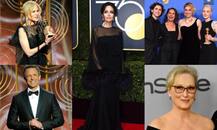 Golden Globe 2018 में छाया रहा यौन उत्पीड़न का मुद्दा, काले कपड़ों में सितारों ने किया साइलेंट प्रोटेस्ट