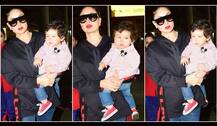 Adorable मम्मी करीना के साथ कैमरे में कैद हुए Adorable तैमूर