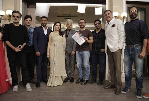 फिल्म की कास्ट की बात करें तो इस फिल्म में माधुरी दीक्षित, अनिल कपूर, रितेश देशमुख, अरशद वारसी, बोमन ईरानी और जावेद जाफरी अहम भूमिका निभाते नजर आने वाले हैं. (तस्वीर: तरण आदर्श)