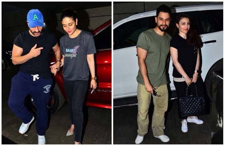 इस हफ्ते सैफ अली खान की फिल्म 'कालाकांडी' रिलीज हो रही है. कल मुंबई में सैफ ने अपने परिवार और दोस्तों के लिए स्पेशल स्क्रीनिंग रखी जिसमें करीना कूपर, सोहा-कुनाल सहित कई सितारे पहुंचे. देखें तस्वीरें