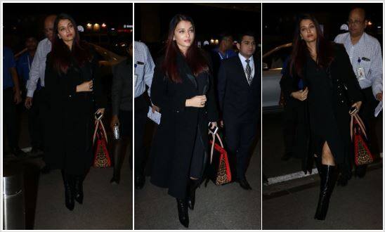 बॉलीवुड अभिनेत्री ऐश्वर्या राय बच्चन हाल ही में मुंबई के एयरपोर्ट पर कैमरे में कैद की गईं. (तस्वीर: मानव मंगलानी)