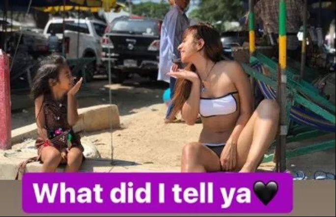 उनके इसी हॉट हॉलीडे से ये तस्वीरें आईं हैं जिनमें वे साफ आग लगाती दिख रही हैं.