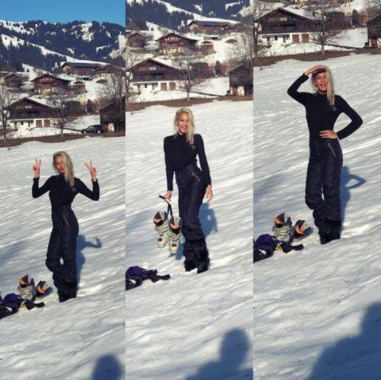 इन तस्वीरों में आप लीजा को बर्फ के साथ मस्ती करते देख सकते हैं.