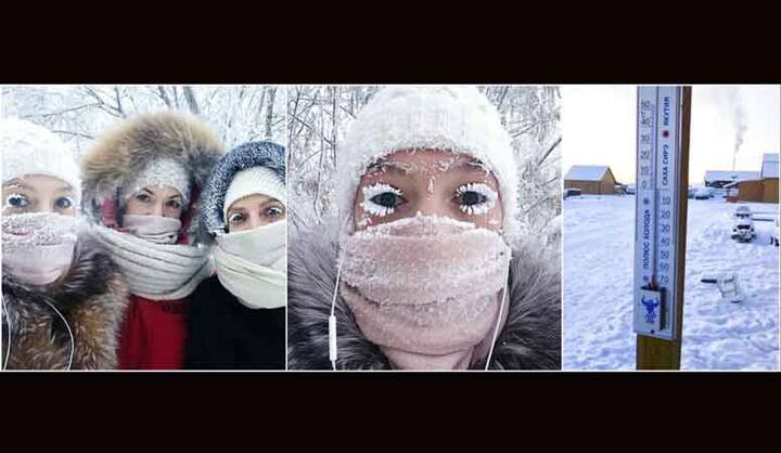 रूस के Yakutia में ठंड का आलम ऐसा है कि थर्मोमीटर तक ने टेंप्रेचर बताने से मना कर दिया है. दरअसल बीते मंगलवार को यहां का तापमान माइनस 67 डिग्री सेल्सियस (minus 88.6 degrees Fahrenheit) तक पहुंच गया है. 