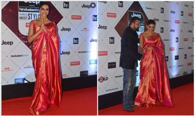 इस इवेंट में सेंटर फ अटेंशन रही दीपिका पादुकोण. दीपिका साड़ी में बेहद खूबसूरत नजर आ रही थी. (तस्वीर: मानव मंगलानी)