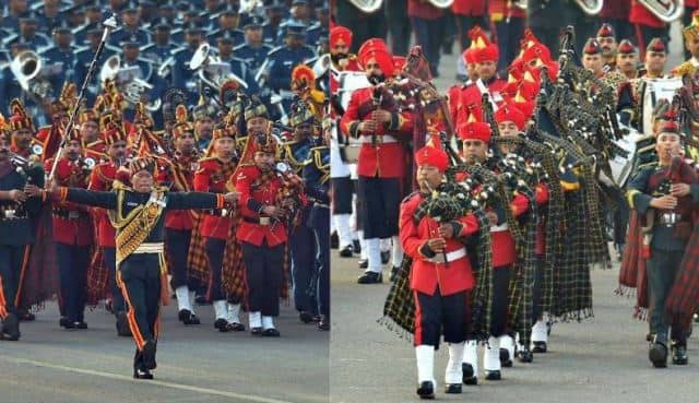 Military bands enthrall audience at ‘Beating the Retreat’ ceremony मधुर धुनों और सैनिकों के कदम ताल के साथ 69वें गणतंत्र दिवस समारोह का हुआ समापन