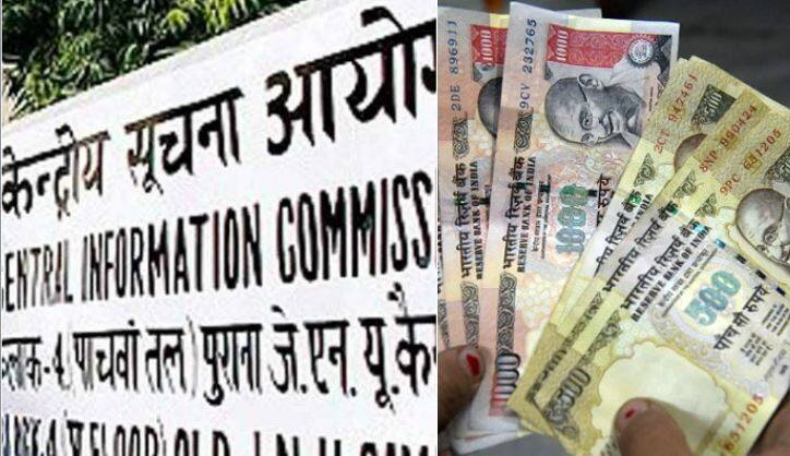 CIC का वित्त मंत्रालय को नोटबंदी के बाद पकड़े गए कालेधन की जानकारी देने का निर्देश CIC asked Finance Minister to give information about saized black money after demonetisation CIC का वित्त मंत्रालय को नोटबंदी के बाद पकड़े गए कालेधन की जानकारी देने का निर्देश