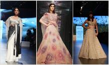 Lakme Fashion Week: ब्राइडल लुक में कृति सेनन तो इंडो वेस्टर्न में यामी और कल्कि ने की रैंप वॉक