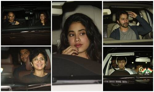 अक्षय कुमार की फिल्म 'पैडमैन' 9 फरवरी यानि आज रिलीज होने वाली है लेकिन इससे एक दिन पहले इस फिल्म की स्पेशल स्क्रीनिंग रखी गई. फिल्मे को देखने बॉलीवुड के कई स्टार्स ने परिवार के साथ शिरकत की जिनकी तस्वीरें देखने के लिए रुख कीजिए आगे की स्लाइड्स का.