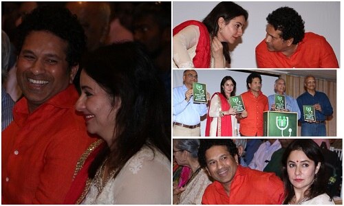 भारतीय क्रिकेट टीम के पूर्व खिलाड़ी और क्रिकेट के भगवान कहे जाने वाले सचिन तेंदुलकर हाल ही में पत्नी अंजलि के साथ एक इवेंट में नजर आए. जहां से हम आपके लिए लाए हैं इस स्टाक कपल की बेहद खास और खूबसूरत तस्वीरें.