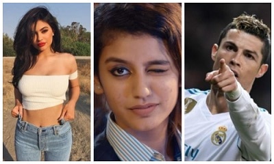 Priya Prakash Varrier came very close to beating Kylie Jenner and Cristiano Ronaldo Social Media Followers record काइली जेनर और क्रिस्टियानो रोनाल्डो का ये रिकॉर्ड तोड़ने को तैयार एक्सप्रेशन क्वीन प्रिया प्रकाश