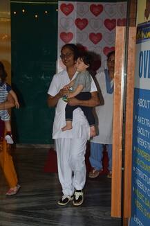  किड्स जिम के बाहर स्पॉट हुए तैमूर, ये रही क्यूट तस्वीरें