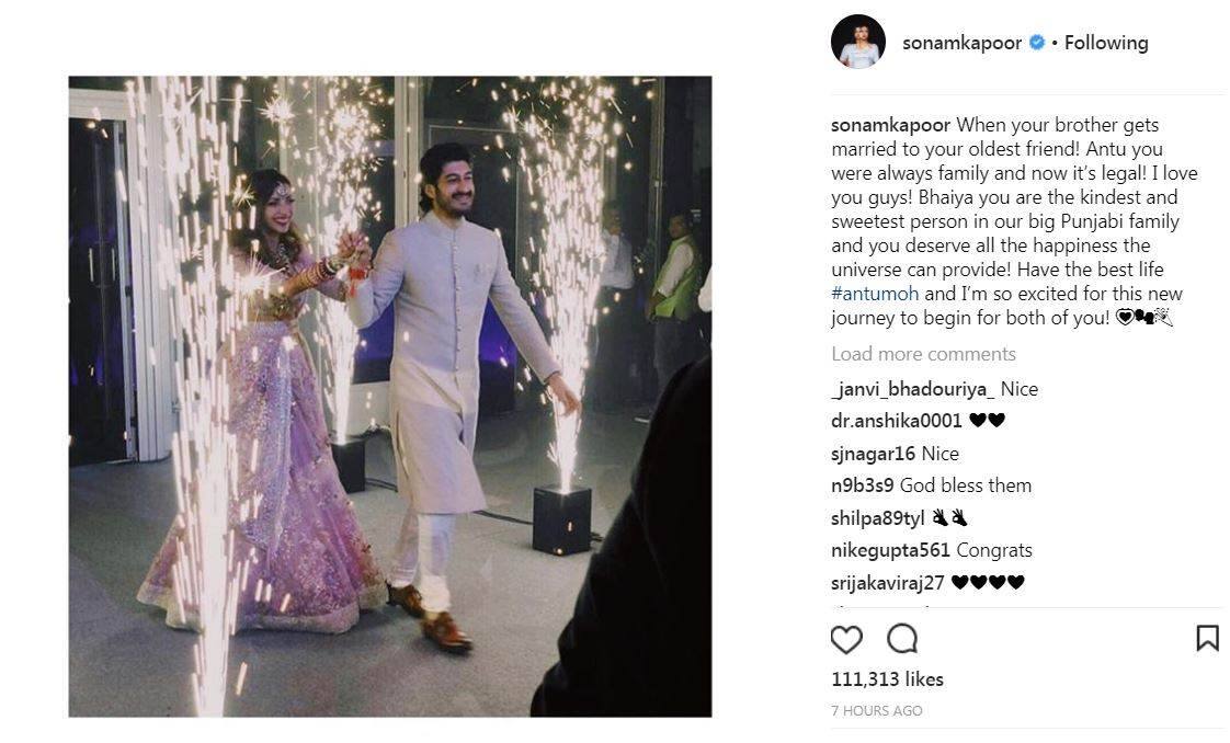 कजिन की शादी में ब्वॉयफ्रेंड के साथ पहुंची सोनम कपूर, Inside फोटोज हुई वायरल