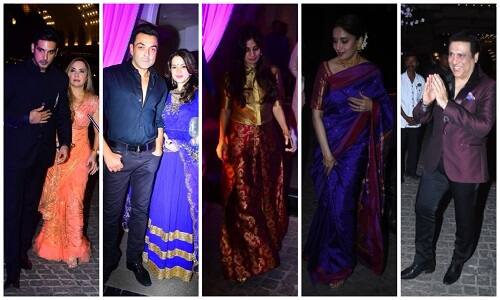 बॉलीवुड सितारों ने मुंबई में एक रिसेप्शन पार्टी में शिरकत की.